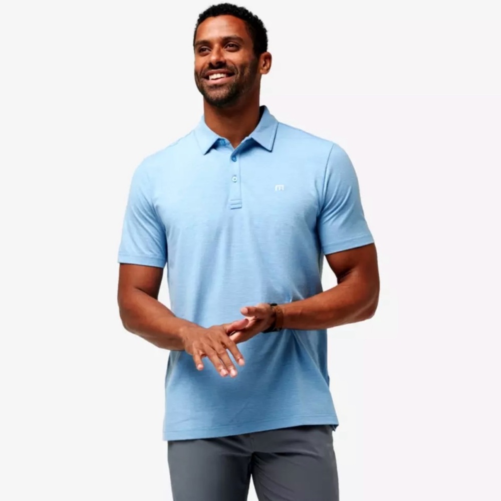 Travis Mathew Sky Blue & Blue Polo Shirt Bundle - Picture 2 of 9